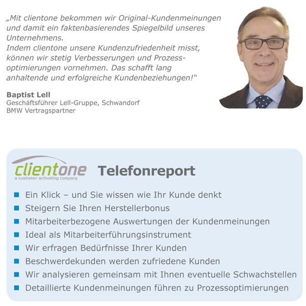 Clientone_Telefonreport